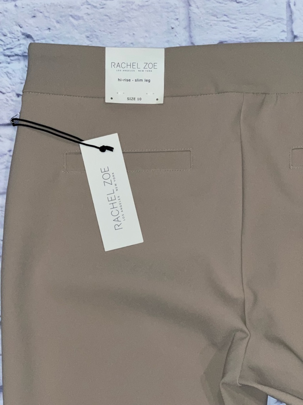 Rachel Zoe NEW Cropped Straight-Leg Pants in beige - Picture 5 of 10